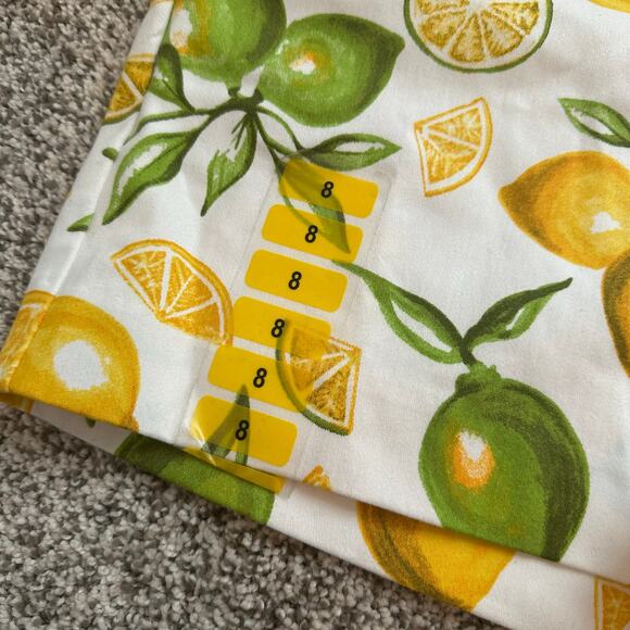 Isaac Mizrahi white lemon & lime print shorts size 8 NWOT - Picture 7 of 11